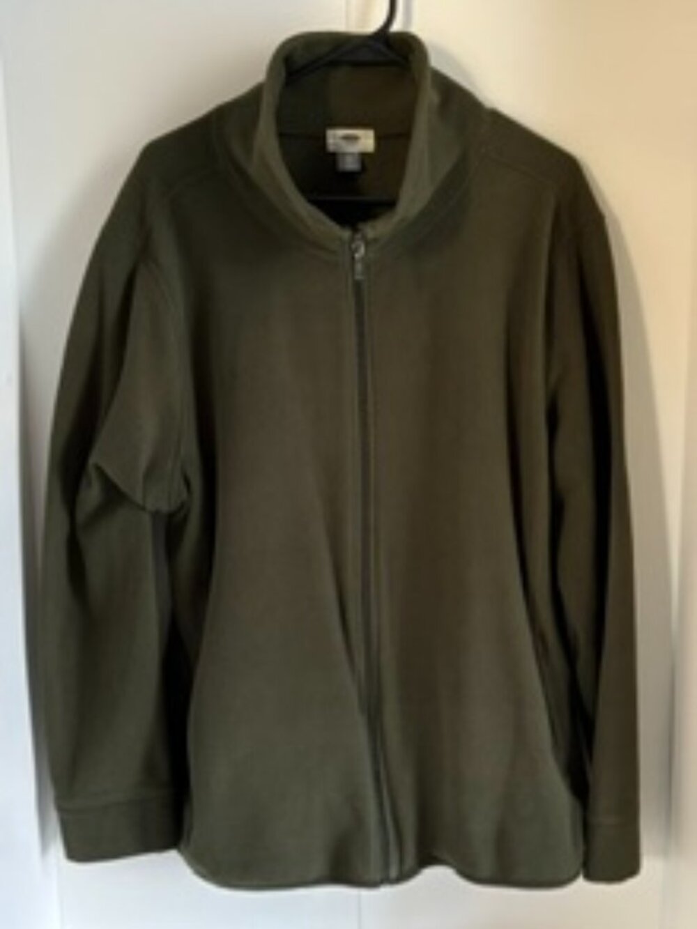Old Navy XXL Olive Green Full-Zip Fleece Jacket - Cozy Layering